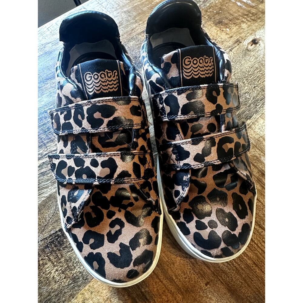 Goats Leopard Canvas Platoform Tennis Shoes Womens Size 8.5